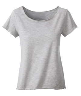 Ladies Slub T James & Nicholson - light grey