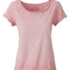 Ladies Slub T James & Nicholson - soft pink