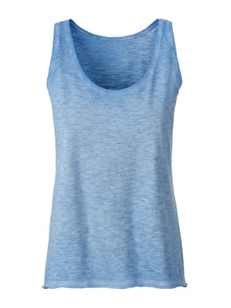 Ladies Slub Top James & Nicholson - horizon blue