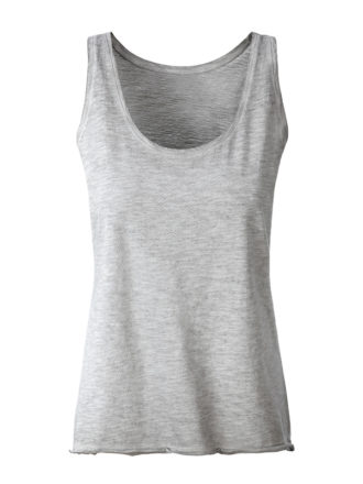 Ladies Slub Top James & Nicholson - light grey