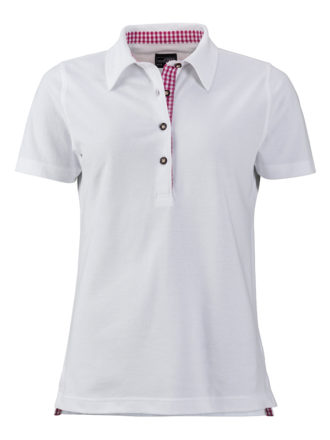 Ladies Traditional Polo James & Nicholson - white purple