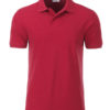 Mens Basic Polo James & Nicholson - carmine red melange