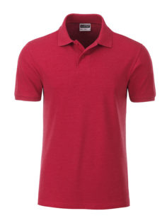 Mens Basic Polo James & Nicholson - carmine red melange