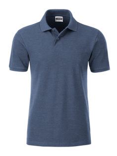 Mens Basic Polo James & Nicholson - light denim melange