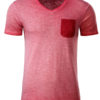 Mens Slub T James & Nicholson - chili