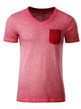 Mens Slub T James & Nicholson - chili