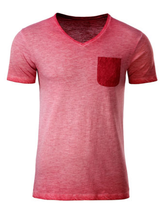 Mens Slub T James & Nicholson - chili