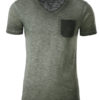 Mens Slub T James & Nicholson - dusty olive