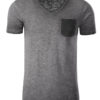 Mens Slub T James & Nicholson - graphite