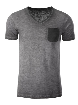 Mens Slub T James & Nicholson - graphite