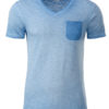 Mens Slub T James & Nicholson - horizon blue