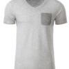 Mens Slub T James & Nicholson - light grey