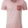 Mens Slub T James & Nicholson - soft pink