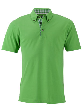 Mens Traditional Polo James & Nicholson - lime green