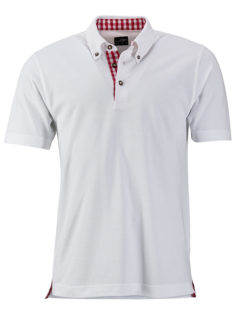 Mens Traditional Polo James & Nicholson - white