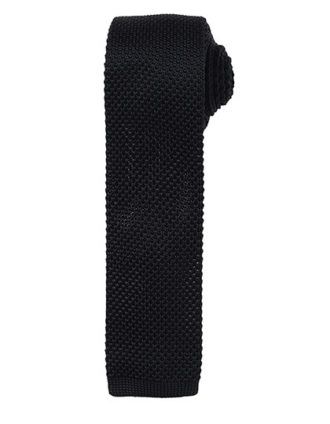 Slim Knitted Tie Premier - black