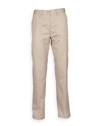 Ladies Chino Trousers Henbury - stone