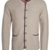 Mens Traditional Knitted Jacket James & Nicholson - beige anthracite melange red