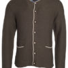 Mens Traditional Knitted Jacket James & Nicholson - brown melange beige royal