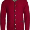 Mens Traditional Knitted Jacket James & Nicholson - red anthracite melange green