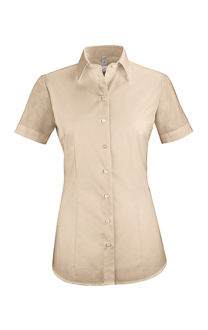 Greiff Bluse Kurzarm - beige