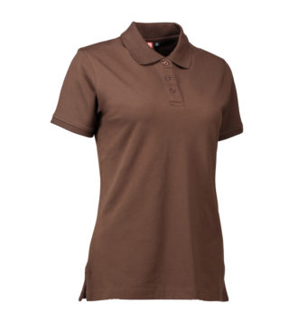 Stretch Poloshirt Damen Identity - mokka