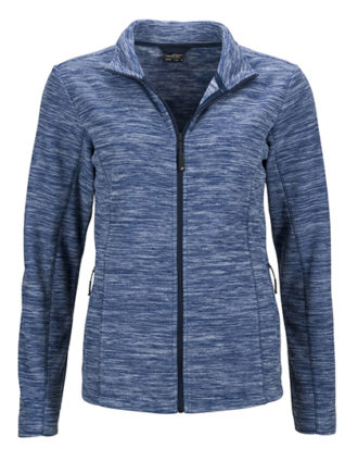 Damen Fleecejacke James & Nicholson - blue melange navy