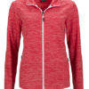 Damen Fleecejacke James & Nicholson - coral melange white