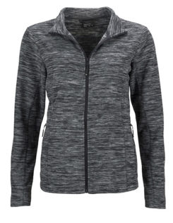 Damen Fleecejacke James & Nicholson - grey melange white