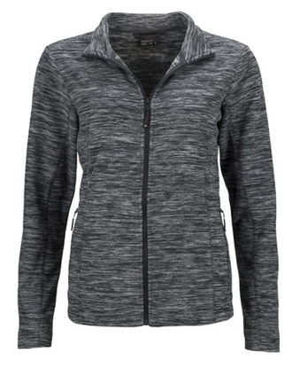 Damen Fleecejacke James & Nicholson - grey melange white