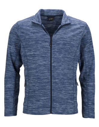 Herren Fleecejacke James & Nicholson - blue melange navy