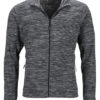 Herren Fleecejacke James & Nicholson - grey melange anthracite