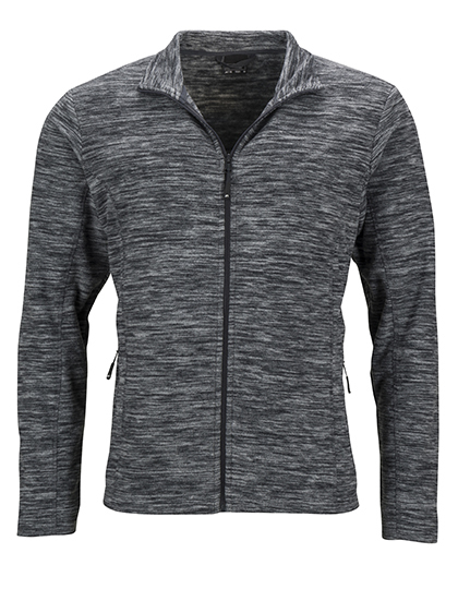 Herren Fleecejacke James & Nicholson - grey melange anthracite