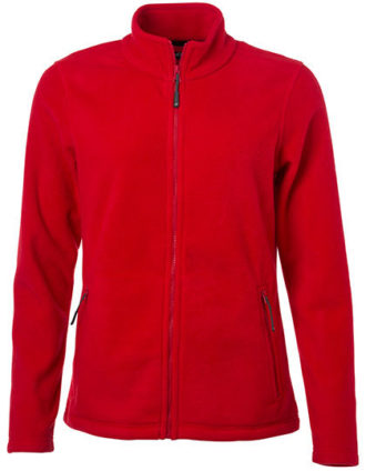 Ladies Fleece Jacket James & Nicholson - red