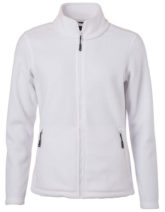 Ladies Fleece Jacket James & Nicholson - white