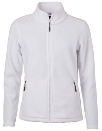 Ladies Fleece Jacket James & Nicholson - white