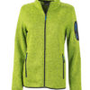 Ladies Knitted Fleece Jacket James & Nicholson - kiwi melange royal