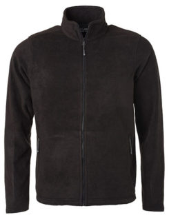 Mens Fleece Jacket James & Nicholson - black