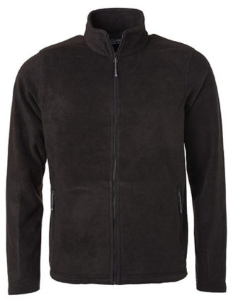 Mens Fleece Jacket James & Nicholson - black