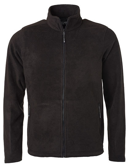 Mens Fleece Jacket James & Nicholson - black Mens Fleece Jacket James & Nicholson - black