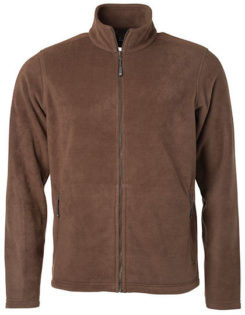 Mens Fleece Jacket James & Nicholson - brown