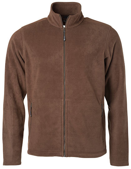 Mens Fleece Jacket James & Nicholson - brown Mens Fleece Jacket James & Nicholson - brown