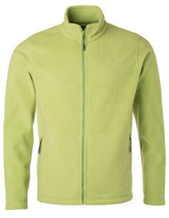 Mens Fleece Jacket James & Nicholson - lime green