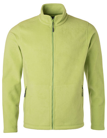Mens Fleece Jacket James & Nicholson - lime green Mens Fleece Jacket James & Nicholson - lime green