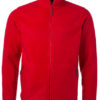 Mens Fleece Jacket James & Nicholson - red