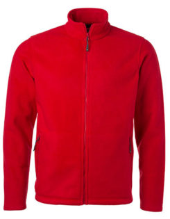 Mens Fleece Jacket James & Nicholson - red