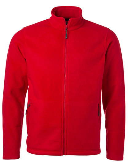 Mens Fleece Jacket James & Nicholson - red Mens Fleece Jacket James & Nicholson - red