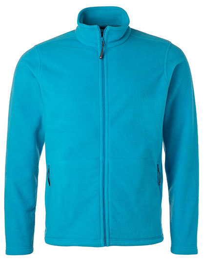 Mens Fleece Jacket James & Nicholson - turquoise Mens Fleece Jacket James & Nicholson - turquoise