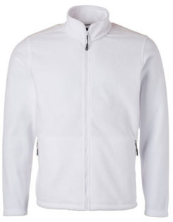 Mens Fleece Jacket James & Nicholson - white