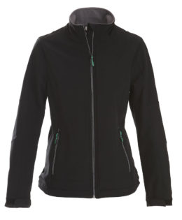 Trial Ladies Softshell Jacket Printer - schwarz